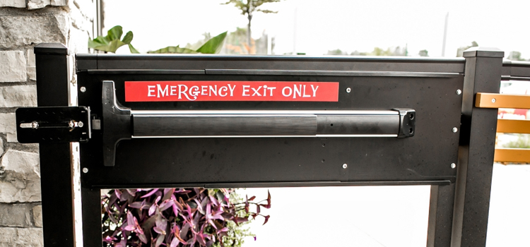 emergency push bar installation in Huntington Beach